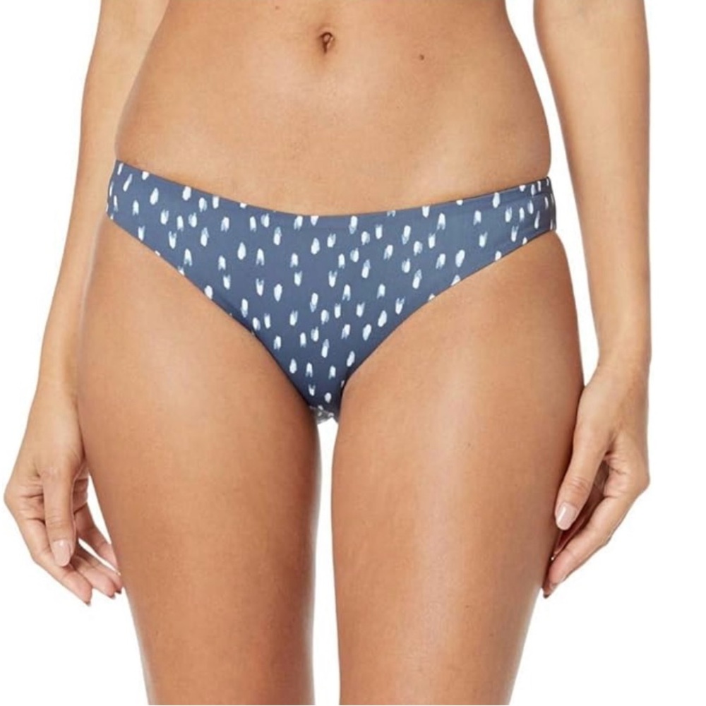 Eberjey Ikat Stroke Women Annia Swim Bikini Bottoms Sz XS NWT Blue Indigo/Ivory